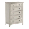White 5-Drawer Transitional Wood Chest M54998