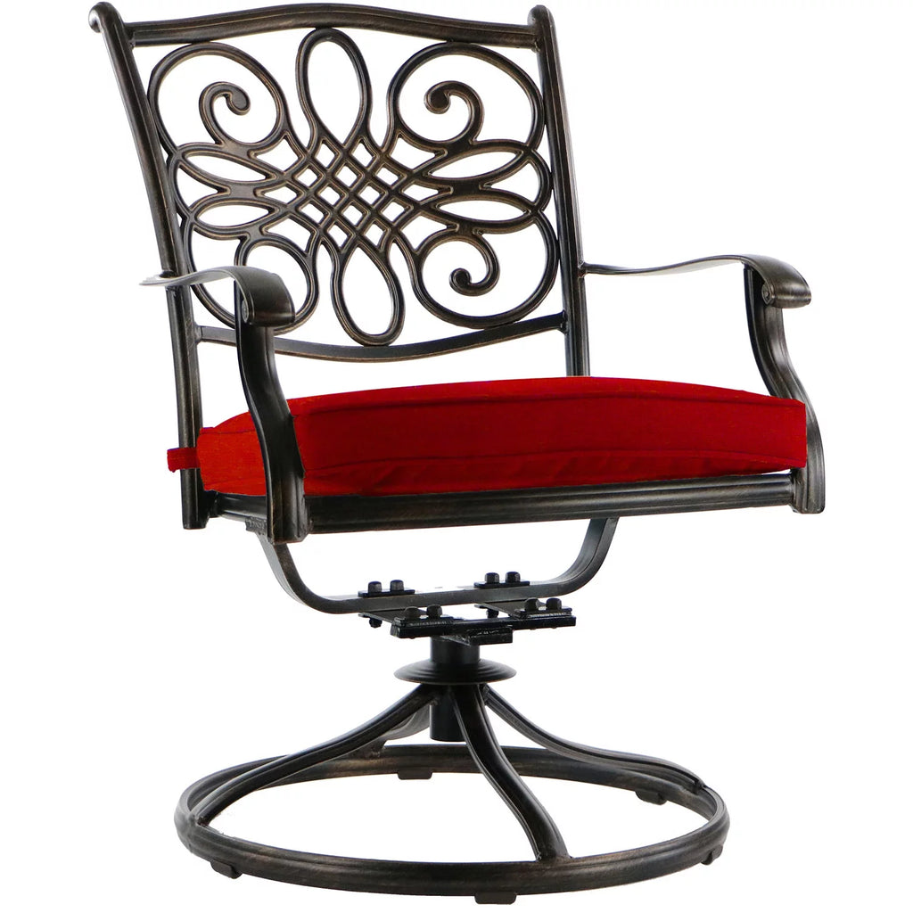 11-Piece Outdoor Dining Set with Cast-Top Table and Chairs P40915