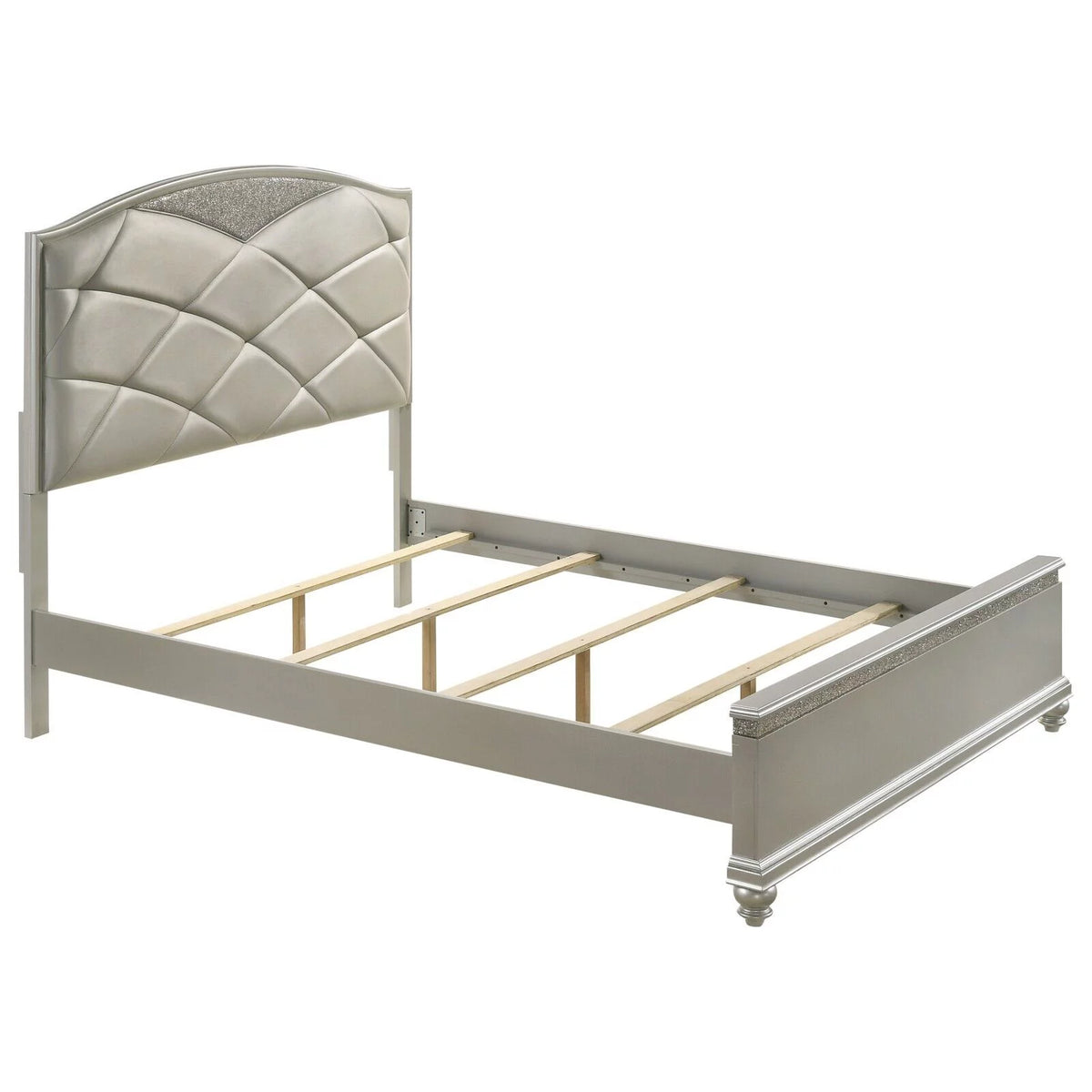 King Panel Bed Dresser Mirror Nightstand Chest Wooden Bedroom Furniture Set Z977
