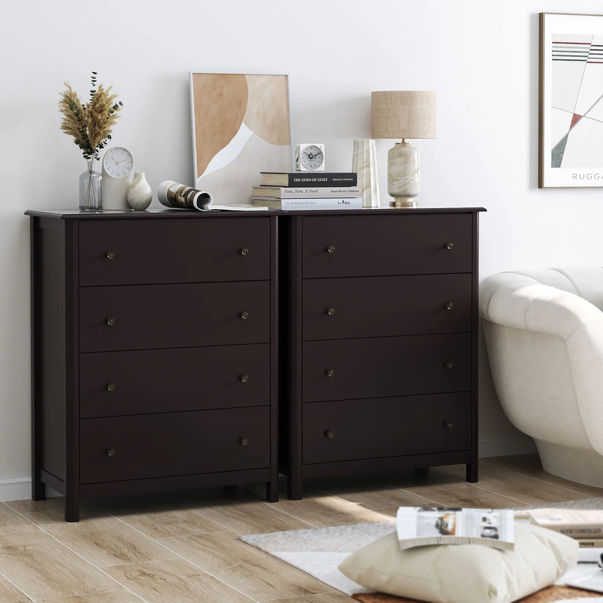 White 4 Drawer Dresser V737719