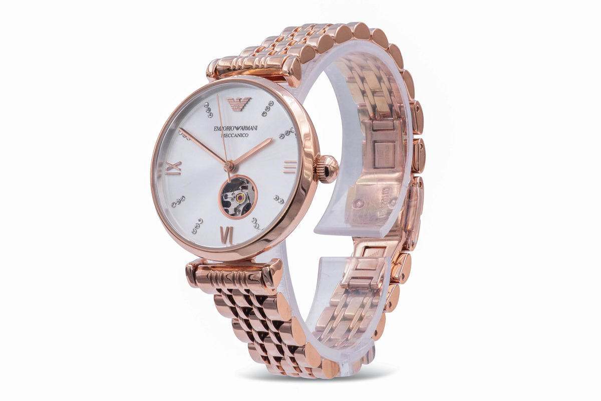 Ladies Automatic Crystal Dial Stainless Steel Watch W84341