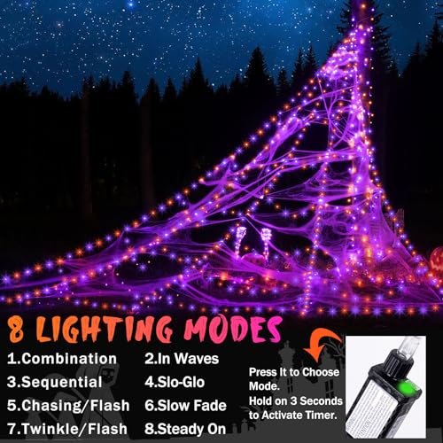 Halloween Spider Web Lights with 59" Spider and Stretch Cobweb J60168