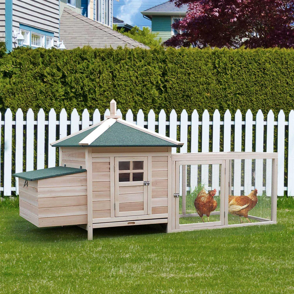 Wooden Chicken Coop with Nesting Box V466