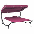 Pink Outdoor Bed with Canopy and Pillows C2634