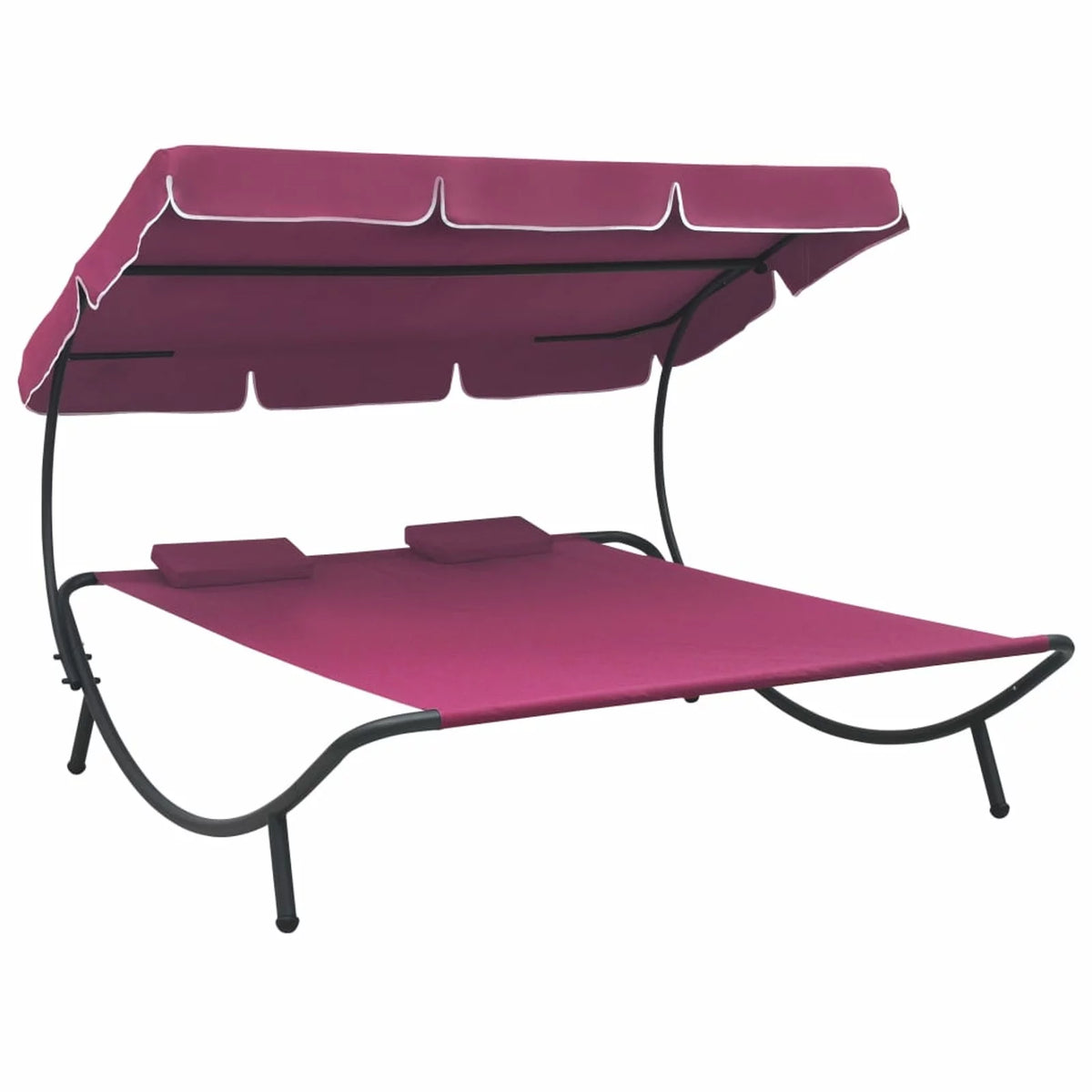 Pink Outdoor Bed with Canopy and Pillows C2634