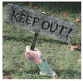 Zombie Groundbreaker Sign Decoration with Arm, Pole & Ground Stake I1881