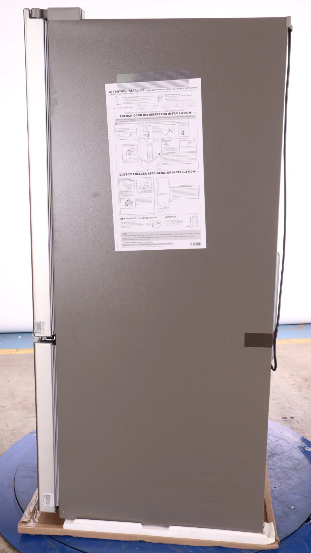 33 IN. 26 CU. FT. Stainless Steel Bottom Freezer Refrigerator P11069